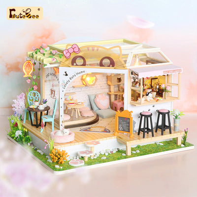 Puzziv 1: 24 DIY Dollhouse Kit (Cat Coffee Garden)