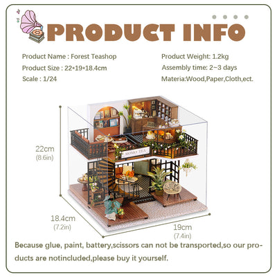 Puzziv 1: 24 DIY Dollhouse Kit (Forest Teashop )