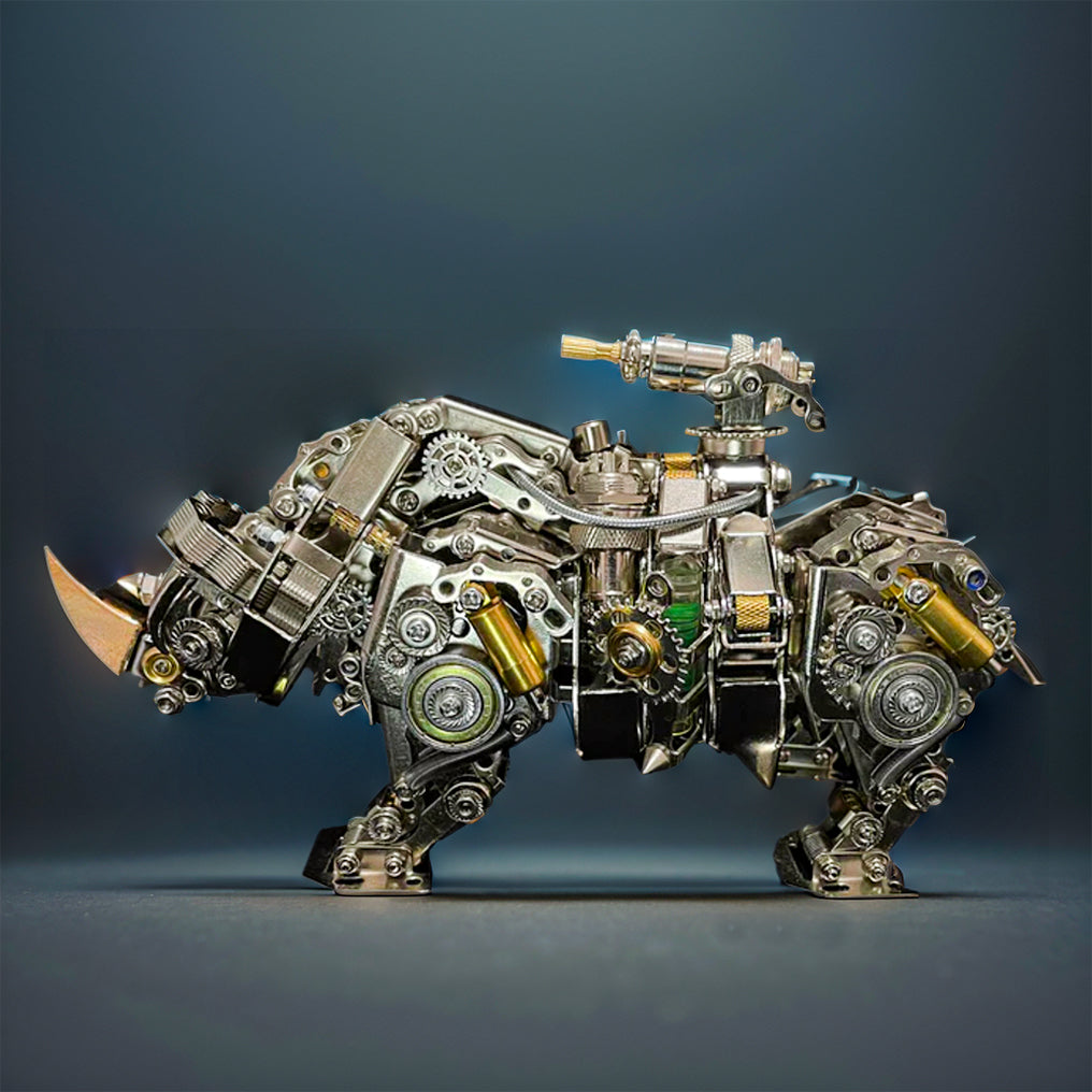 Build Your Own Steampunk Mechanical Siege Rhino: 700+ Piece DIY Craft Kit!