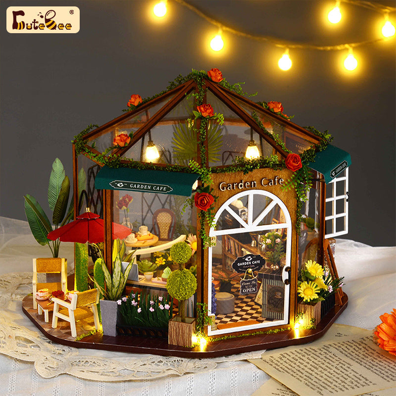 Puzziv 1:24 DIY Dollhouse Kit (Garden Cafe)