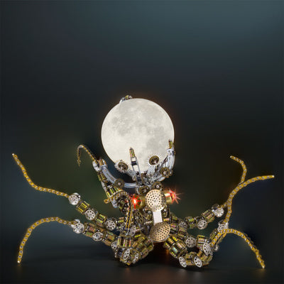 Intricate 3D Steampunk Mechanical Octopus Model Kit – 2400+ Pieces for Creative Builders!