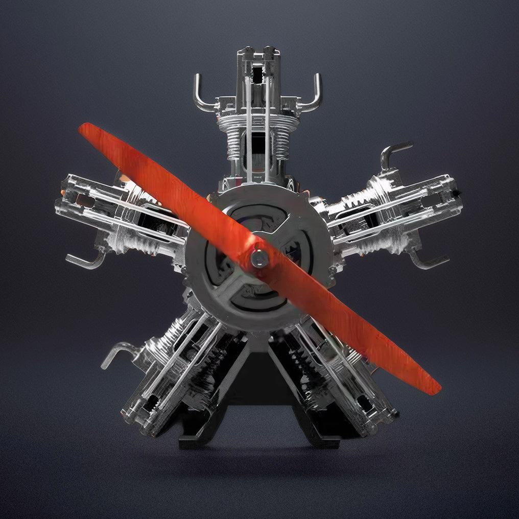 Puzziv™ | DIY 1/6 Full Metal 5 Cylinder Radial Engine Model Kit