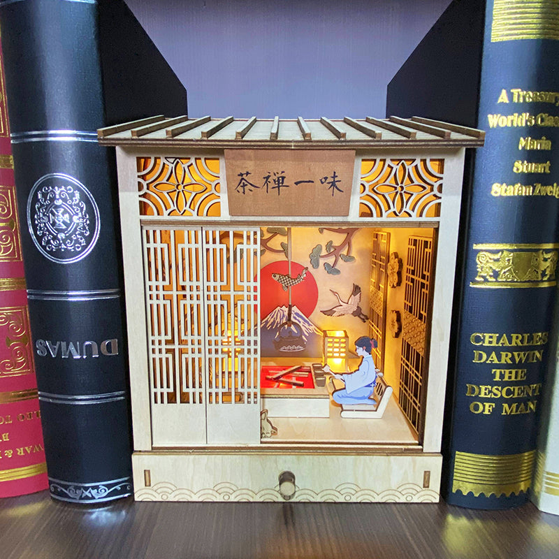 Puzziv DIY Booknook Kit( Zen Tea Blindly)