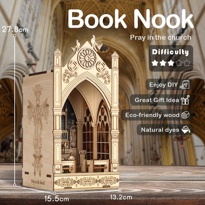 Puzziv DIY Booknook Kit (Pray in The Church)