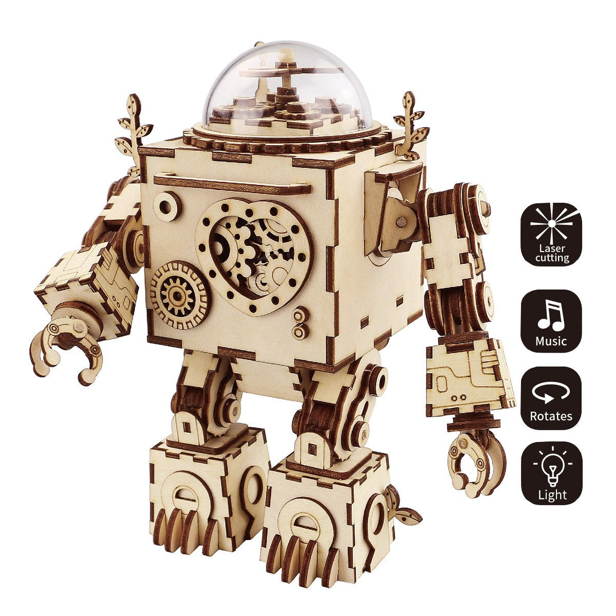 Puzziv Orpheus AM601 - Robotime DIY Steampunk Music Box