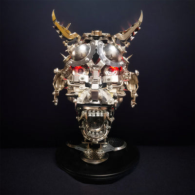 DIY 3D Mechanical Punk Hannya Japanese Ghast Mask Metal Puzzles Assembly Model