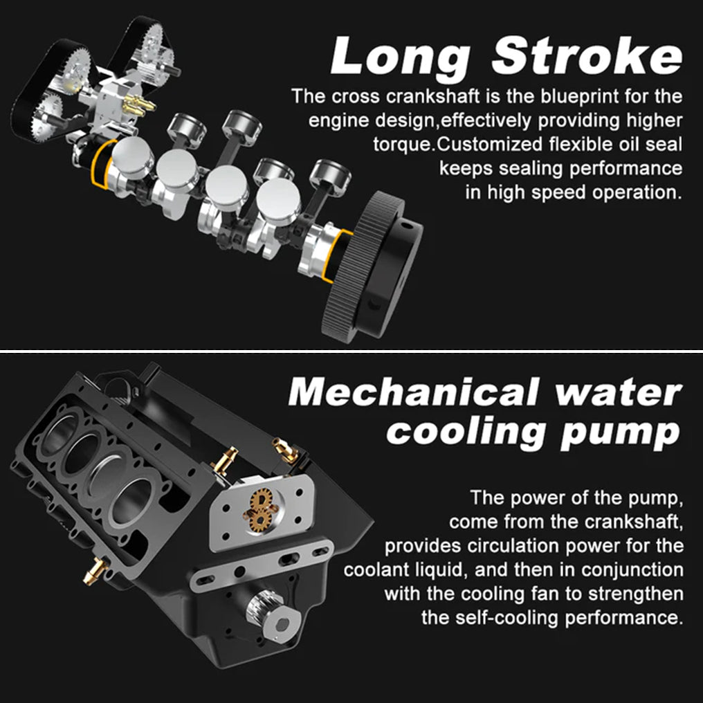 DIY V8 Engine Model That Run 28cc Gasoline/Nitro Engine KIT FS-V800