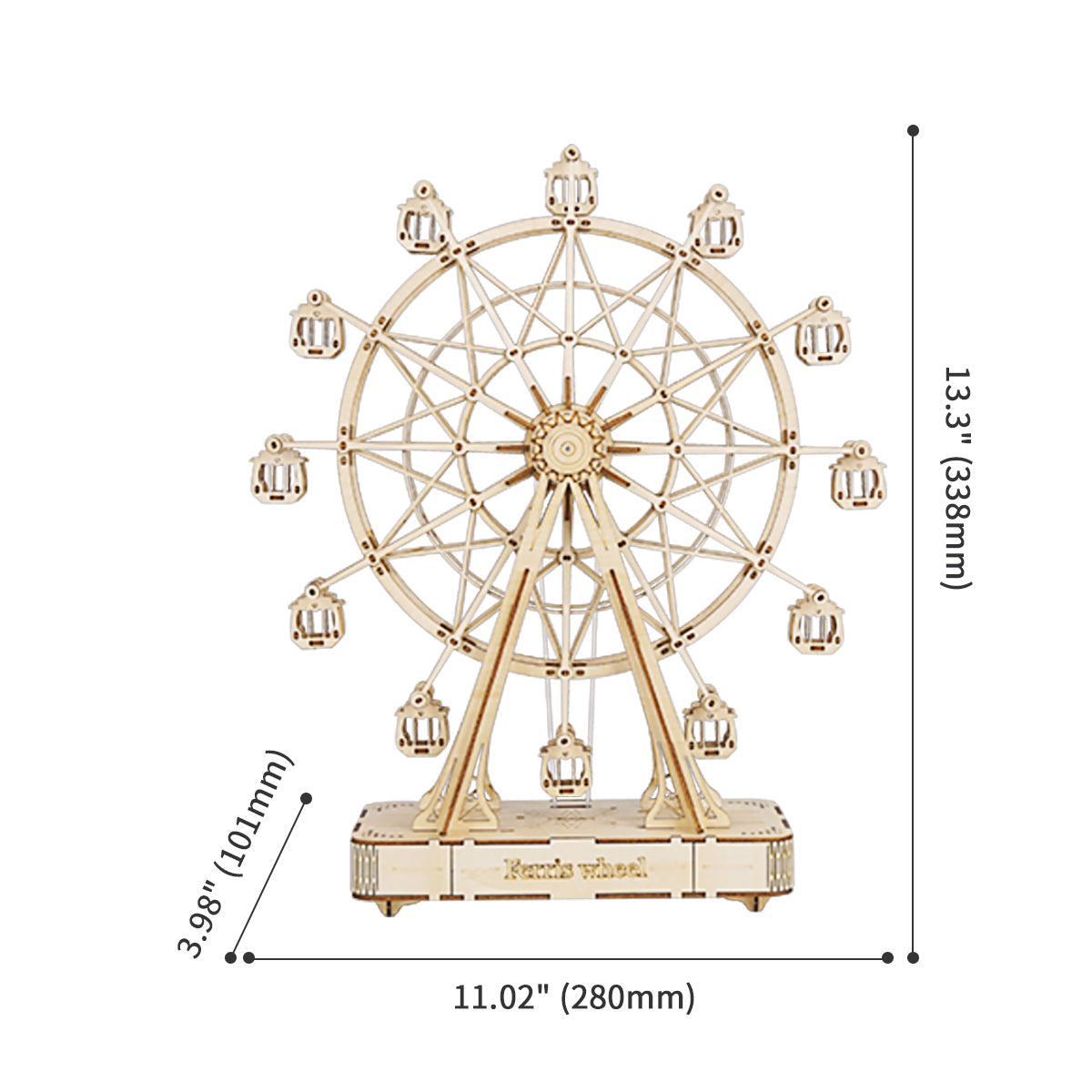 Puzziv  TGN01 Ferris Wheel Wooden Music Box