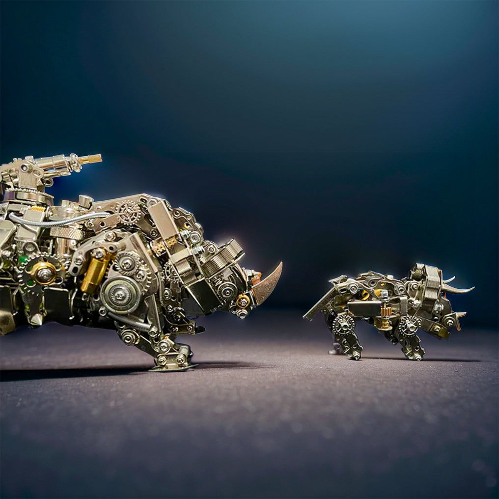 Build Your Own Steampunk Mechanical Siege Rhino: 700+ Piece DIY Craft Kit!