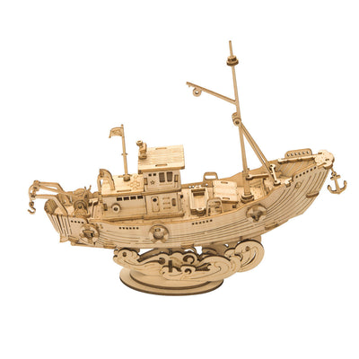 Puzziv  Fishing Ship TG308 3D Wooden Puzzle Decor