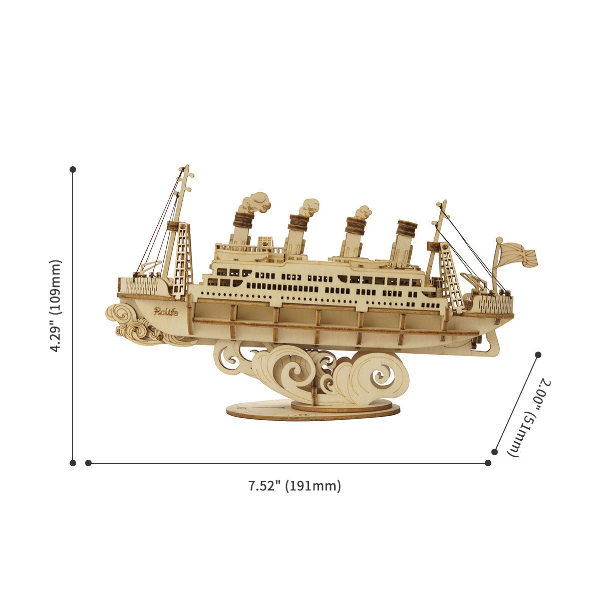 Puzziv  Cruise Ship TG306 3D Wooden Puzzle Decor