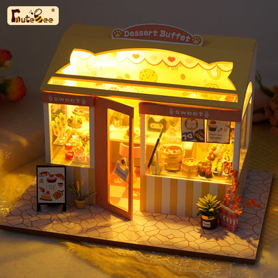 Puzziv 1:24 DIY Dollhouse Kit ( Dream shop 1)