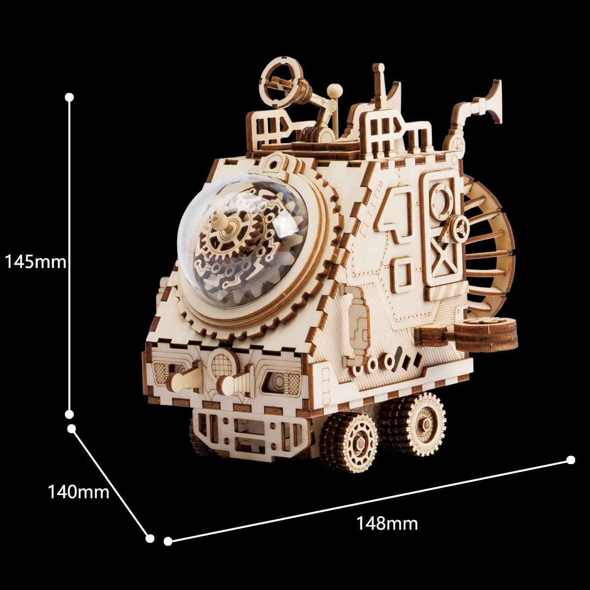 Puzziv Spaceship AM681 - DIY Steampunk Music Box