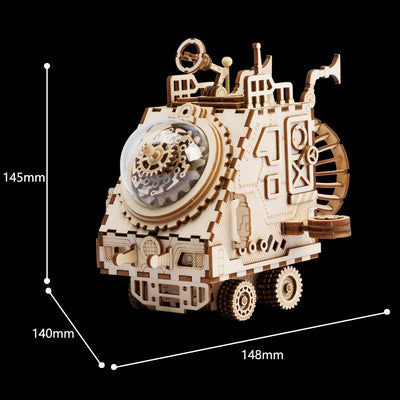 Puzziv Spaceship AM681 - DIY Steampunk Music Box