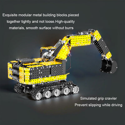 DIY 3D Metal Simulation of Alloy RC Excavator 2.4G 12CH Model Puzzle Kit-2544PCS