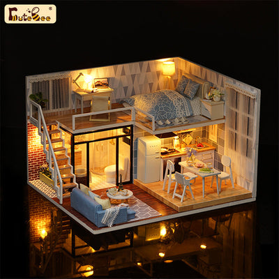 Puzziv 1: 24 DIY Dollhouse Kit (Blue Time)