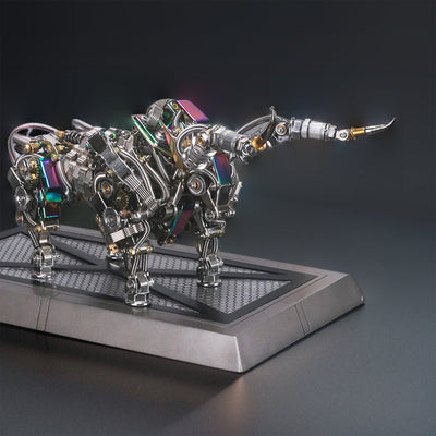 DIY 3D Metal Mechanical Bull Animal Model Assembly Kit 1087Pcs