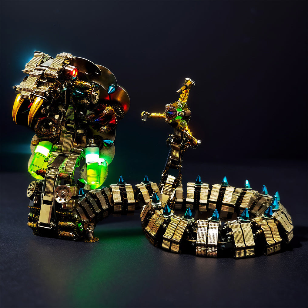 Create Your Own 3D Snake Metal Model: Engaging 1000+ Piece Puzzle Building Set!