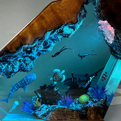 Hot Sale!! Epoxy Ocean Resin Night Light