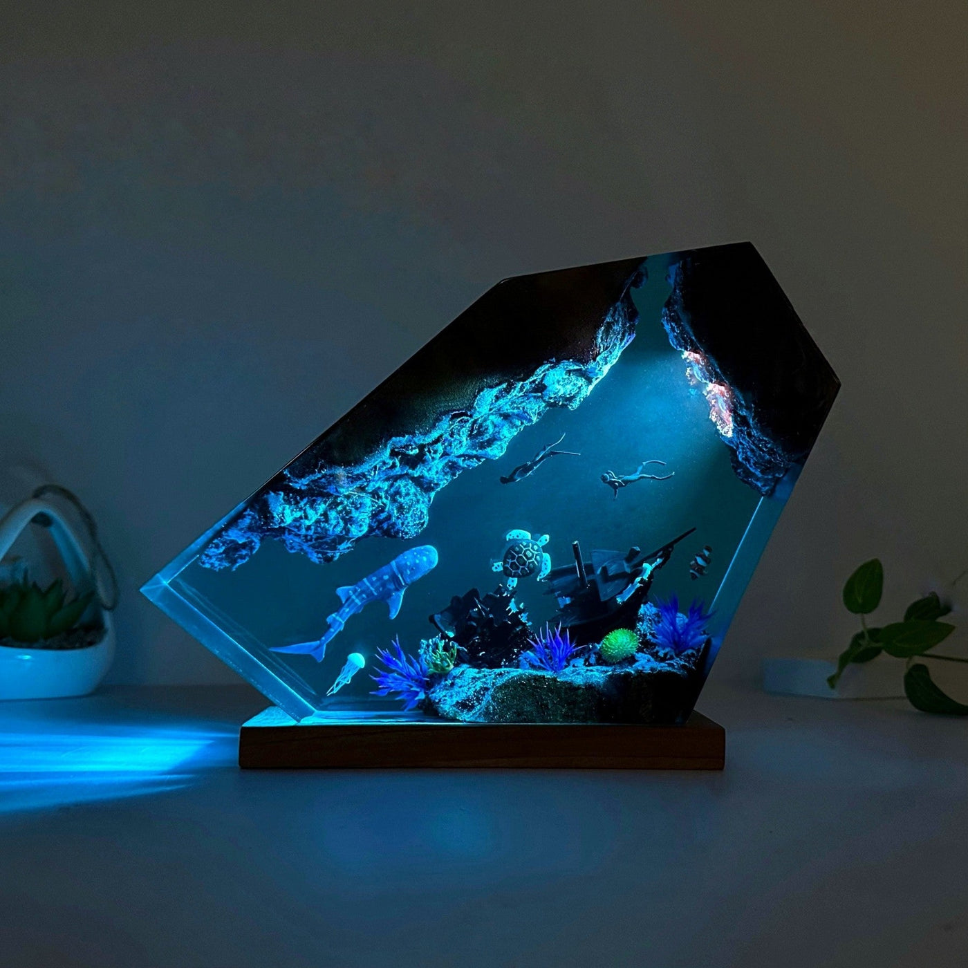 Hot Sale!! Epoxy Ocean Resin Night Light