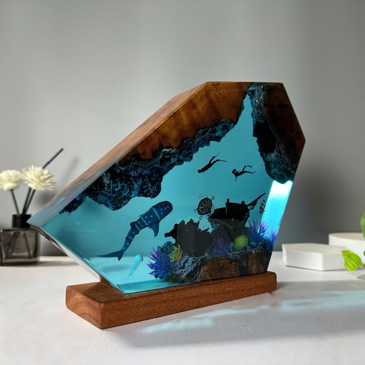 Hot Sale!! Epoxy Ocean Resin Night Light