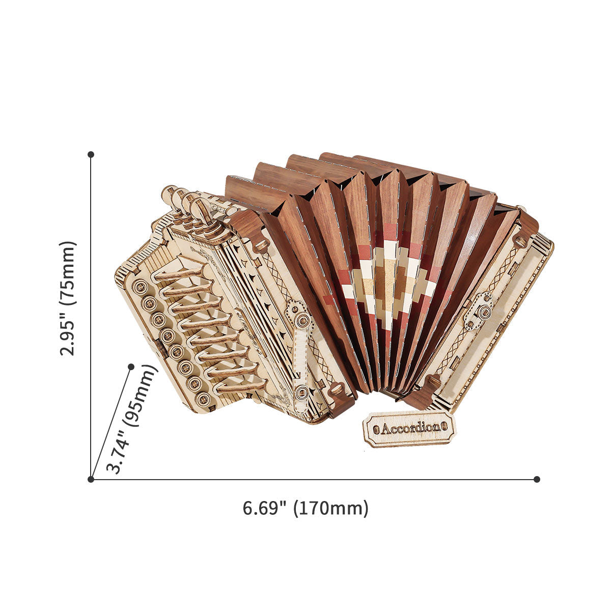 Puzziv  Accordion TG410 3D Wooden Puzzle