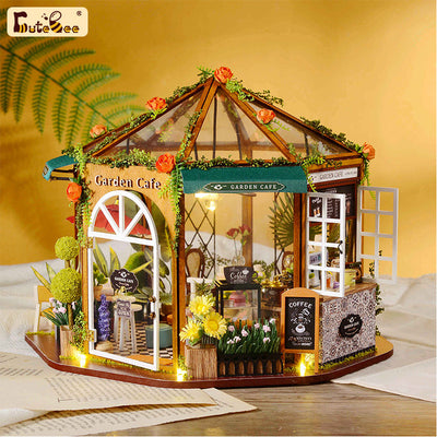 Puzziv 1:24 DIY Dollhouse Kit (Garden Cafe)