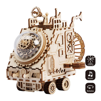 Puzziv Spaceship AM681 - DIY Steampunk Music Box