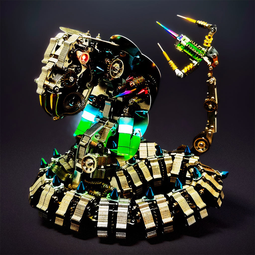 Create Your Own 3D Snake Metal Model: Engaging 1000+ Piece Puzzle Building Set!