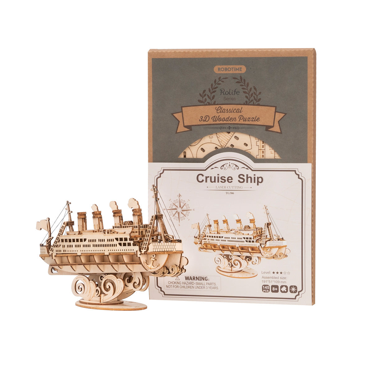 Puzziv  Cruise Ship TG306 3D Wooden Puzzle Decor