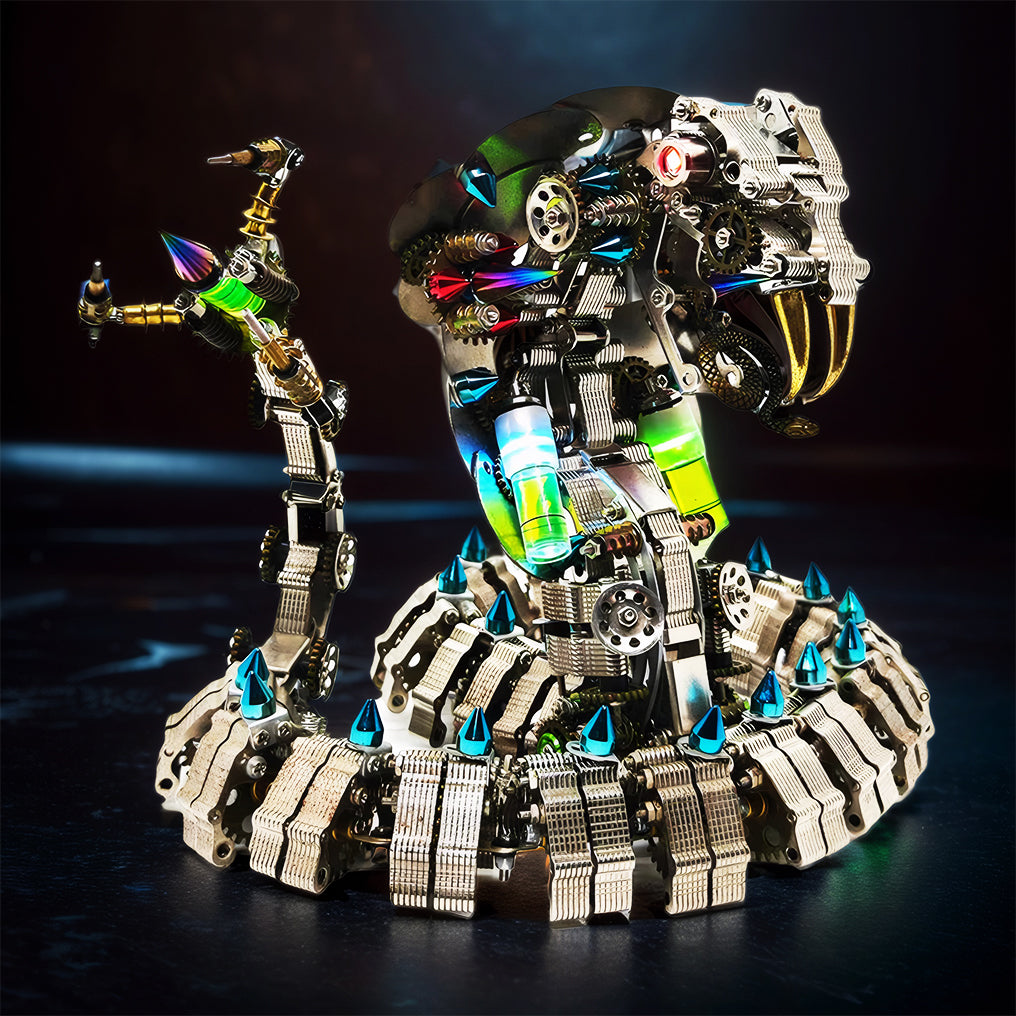 Create Your Own 3D Snake Metal Model: Engaging 1000+ Piece Puzzle Building Set!