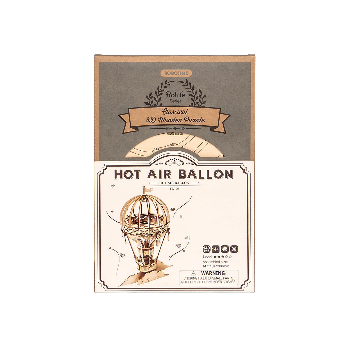 Puzziv  Hot Air Balloon TG406 3D Wooden Puzzle