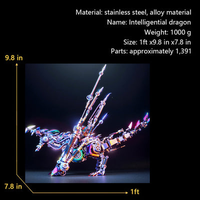 DIY 3D Metal Intelligential Dragon Metal Model Puzzles Kits -1390+PCS