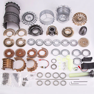 DIY 1/20 WS-15 Turbofan Engine Model Kit that Works - 150+Pcs