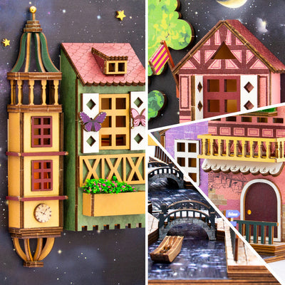 Puzziv DIY Booknook Kit (Dreamland Of Alsace）