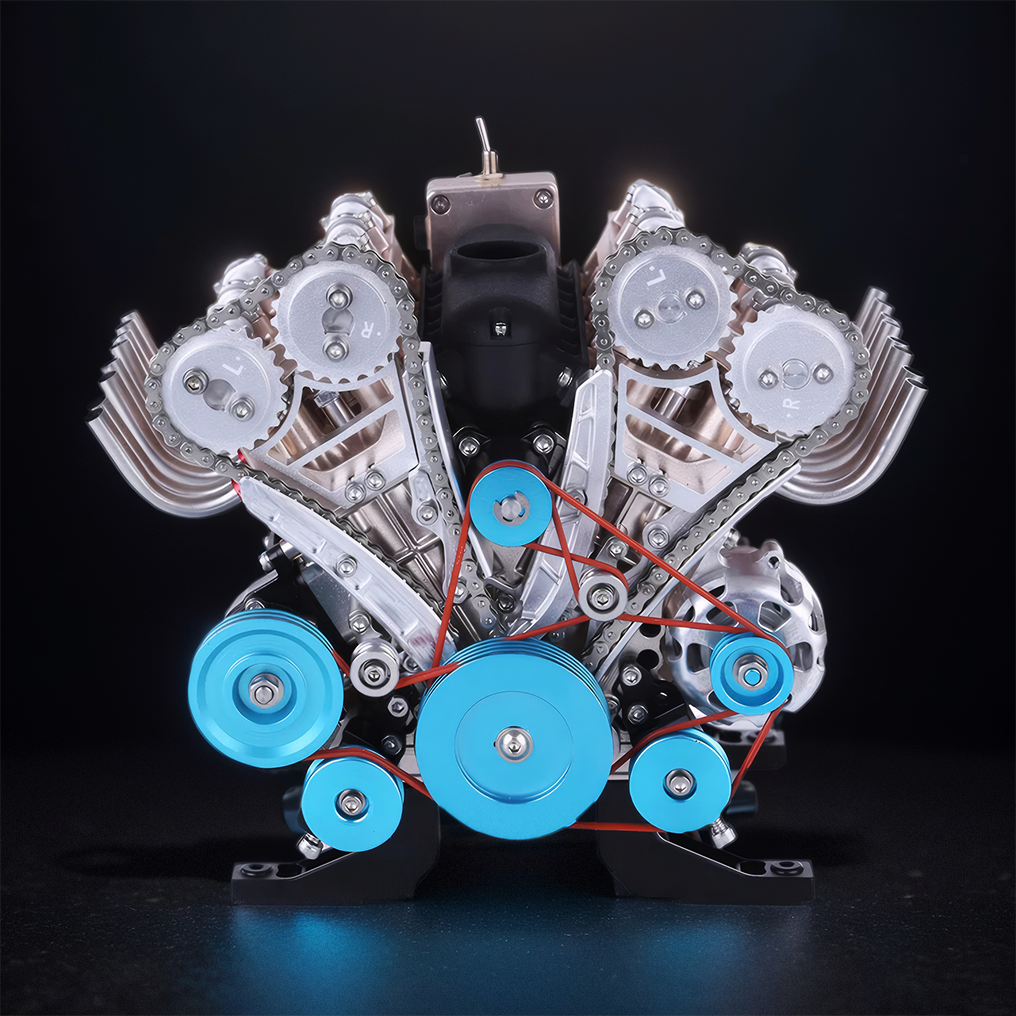 DIY Full Metal V8 Engine Model Kit RC 1: 3 Mini V8 Motor That Run 500+Pcs