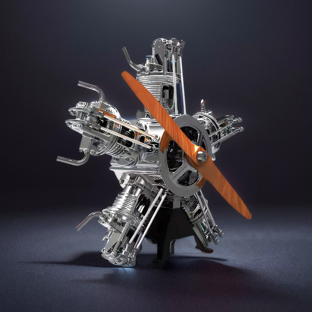 Puzziv™ | DIY 1/6 Full Metal 5 Cylinder Radial Engine Model Kit