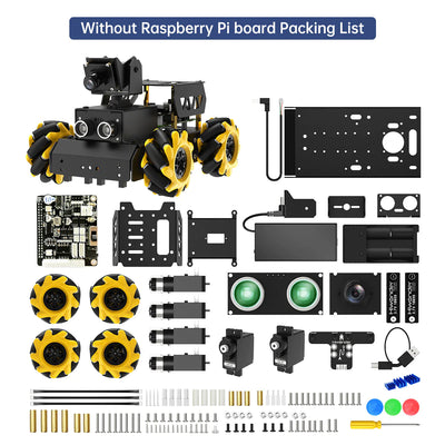 Educational Miniature TurboPi Raspberry Pi Omnidirectional Mecanum Wheels Robot Car Kit