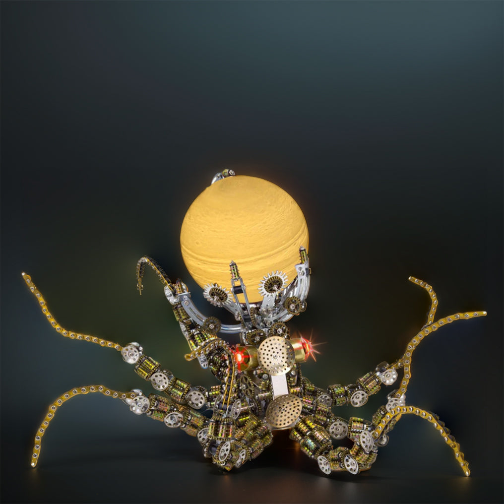 Intricate 3D Steampunk Mechanical Octopus Model Kit – 2400+ Pieces for Creative Builders!