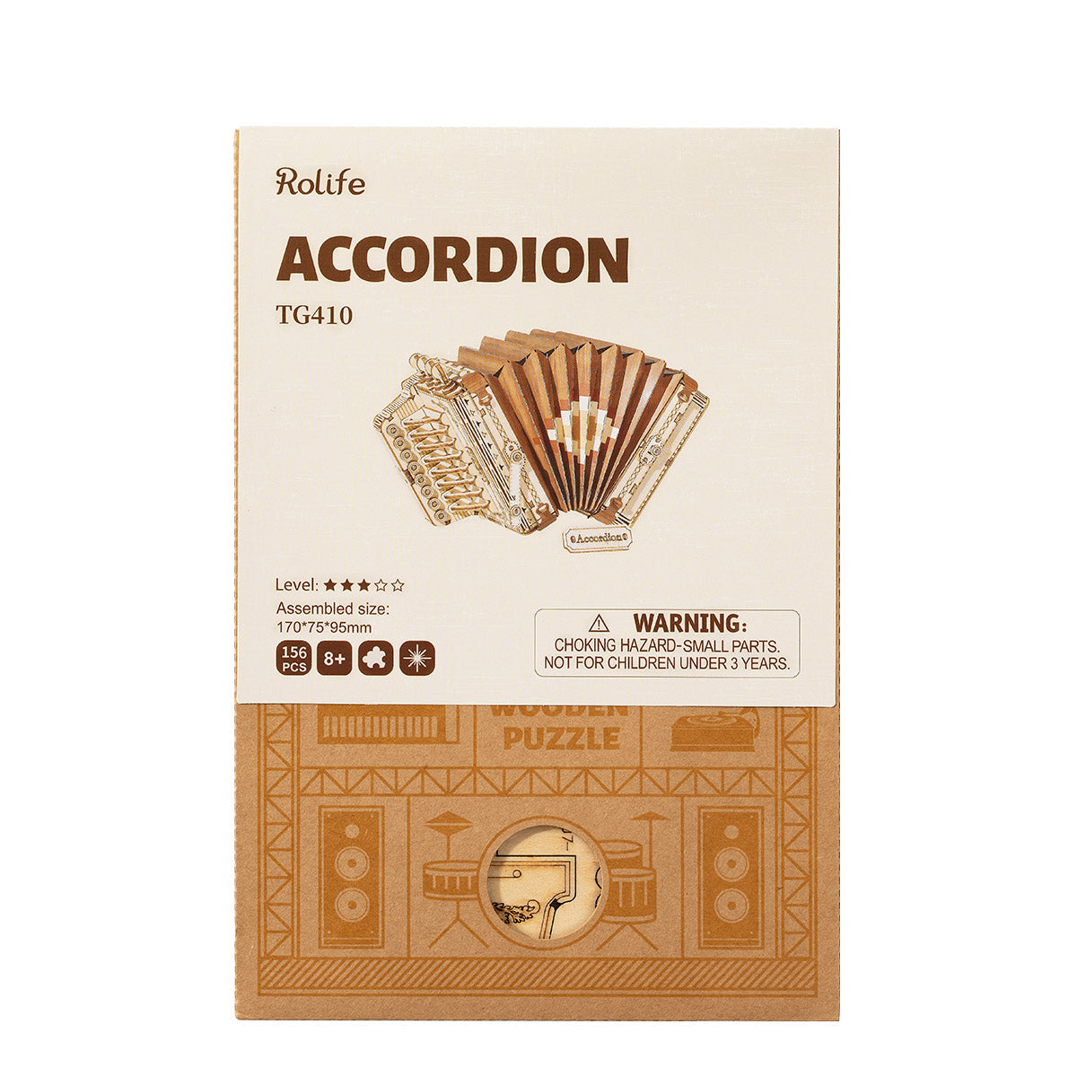 Puzziv  Accordion TG410 3D Wooden Puzzle