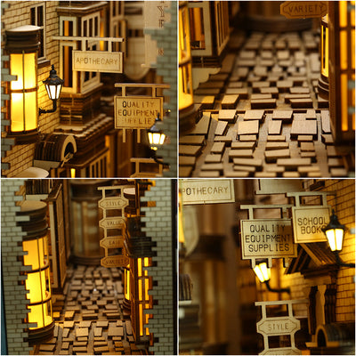 Puzziv DIY Booknook Kit(Mysterious Ancient Street)