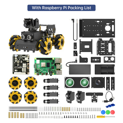 Educational Miniature TurboPi Raspberry Pi Omnidirectional Mecanum Wheels Robot Car Kit