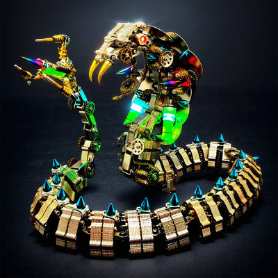 Create Your Own 3D Snake Metal Model: Engaging 1000+ Piece Puzzle Building Set!