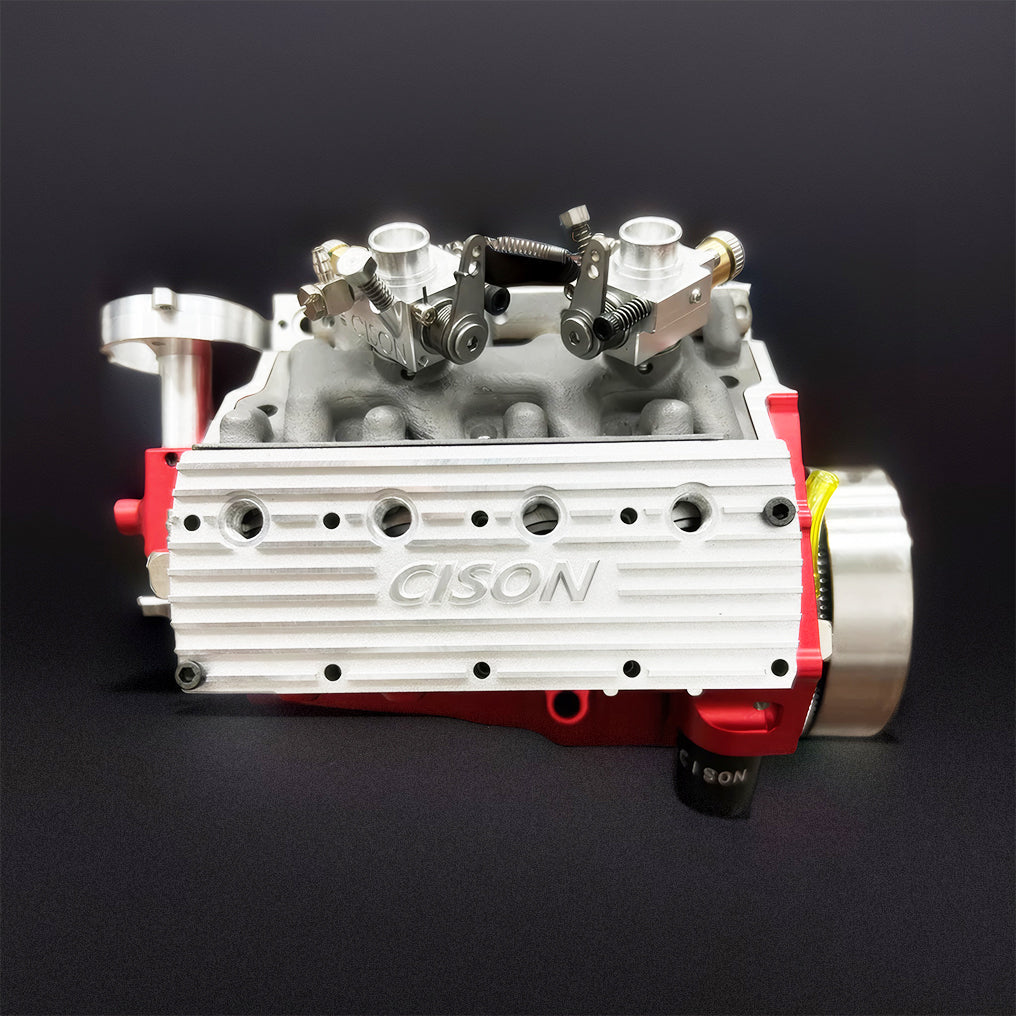 DIY 1/6 Gasoline Flathead 4-Stroke V8 Water-Cooled Engine 44CC Model Kit That Works