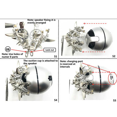 DIY 3D Metal Spider with Bluetooth Speaker Puzzle Model Kit Games Creative Gift