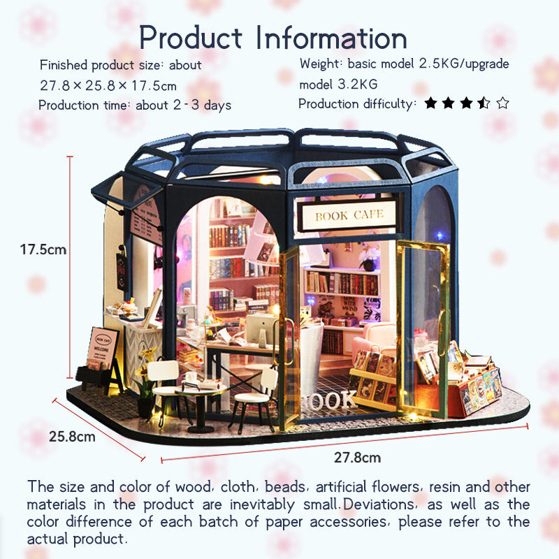 Puzziv 1:24 Dollhouse Kit (Book Cafe)