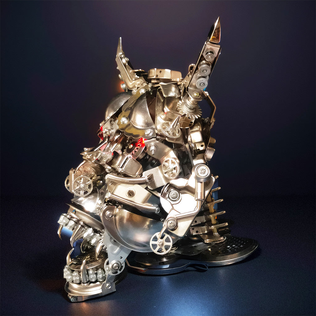 DIY 3D Mechanical Punk Hannya Japanese Ghast Mask Metal Puzzles Assembly Model