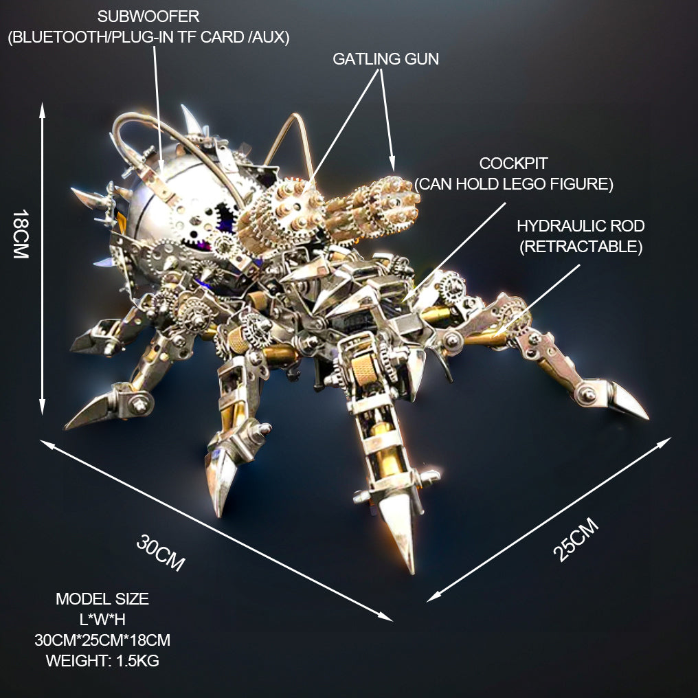 Create Your Own Stunning 3D Metal Tarantula Speaker Puzzle Kit - Over 1000 Pieces of Fun!