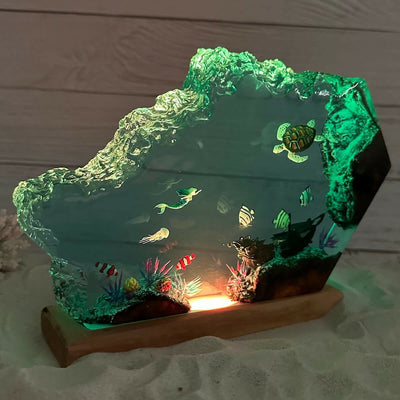 HOT SALE❗❗ Mermaid and Turtle Resin Night Light