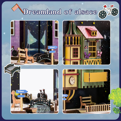 Puzziv DIY Booknook Kit (Dreamland Of Alsace）